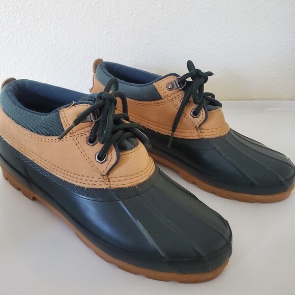 Lands End Duck Boots Womens 519251 Ankle Leather Flannel Lined Black Siz… - Picture 12 of 12